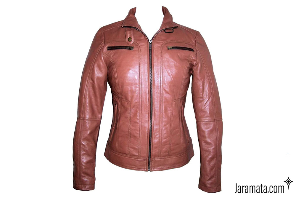 Jacket de cuero autentico para mujer