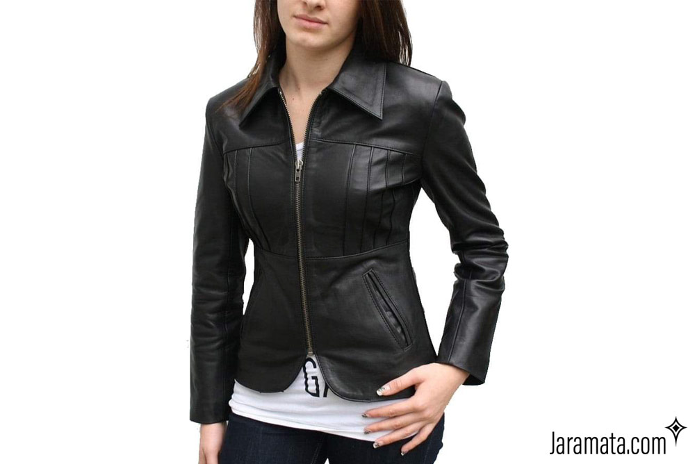 Jacket de cuero autentico para mujer